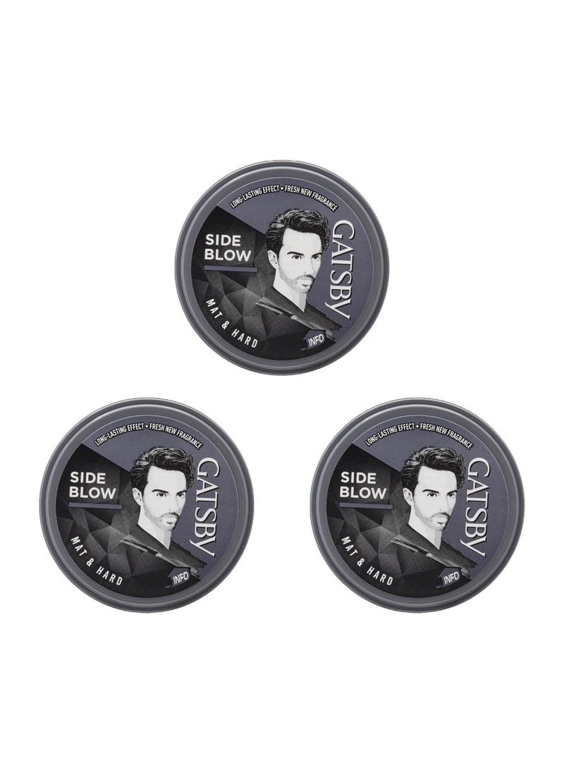 GATSBY Gatsby Japan Hair Styling Wax  Mat  Hard 25gm pack of 3  for High volume and Matte Finish  - Image 1