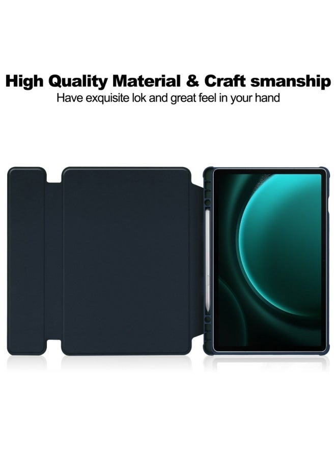 English Keyboard Case Compatible with Samsung Tab S9 plus 12.4 inch, Detachable Wireless Keyboard Slim Leather Smart Cover For Samsung Tab S9 + 12.4 inch