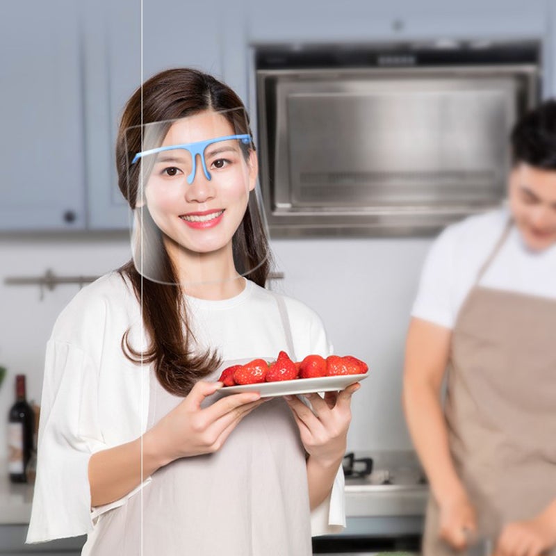 🍳 واقي وجه شفاف مزدوج الجانب لمطبخ الطهي مقاوم للضباب ورذاذ الزيت بألوان عشوائية - Image 1