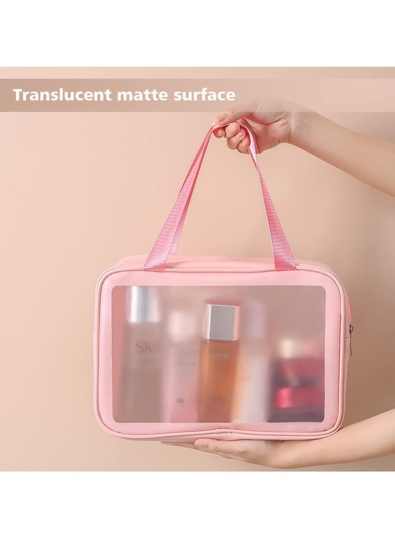 Tediline Travel Cosmetic Bag Set of 3 Waterproof Wash Bags, Pink – Small, Medium, and Large Travel Toiletry Bags for Makeup, Toiletries, and Accessories - Image 5