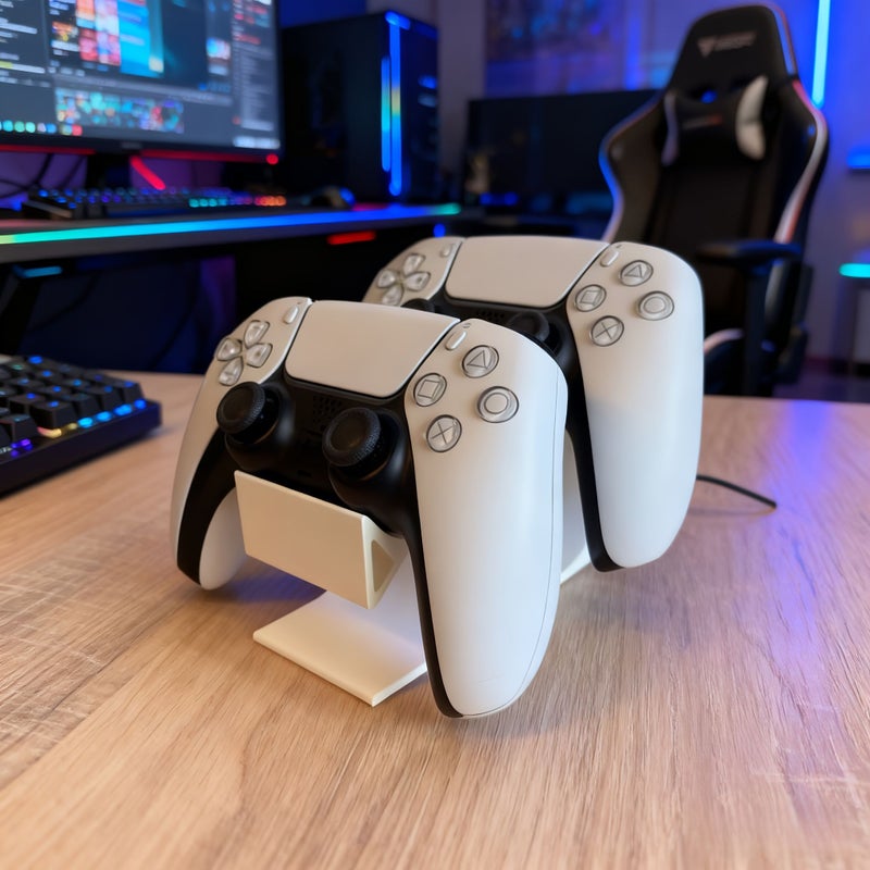 بور وايت 2 في 1 حامل أجهزة تحكم PS5 و Xbox إكسسوارات ألعاب بلاستيكية متينة - Image 2