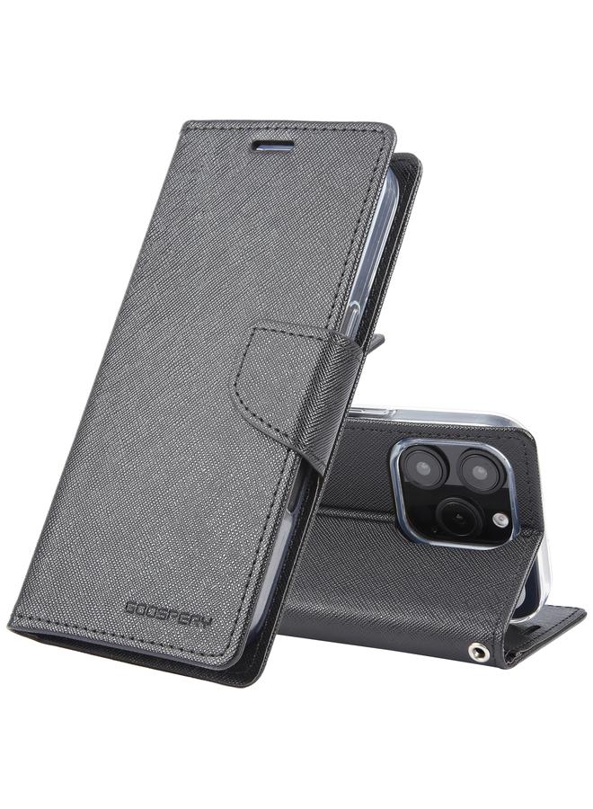 GOOSPERY Case For iPhone 16 Pro Max FANCY DIARY Cross Texture Leather Phone Case - Image 1