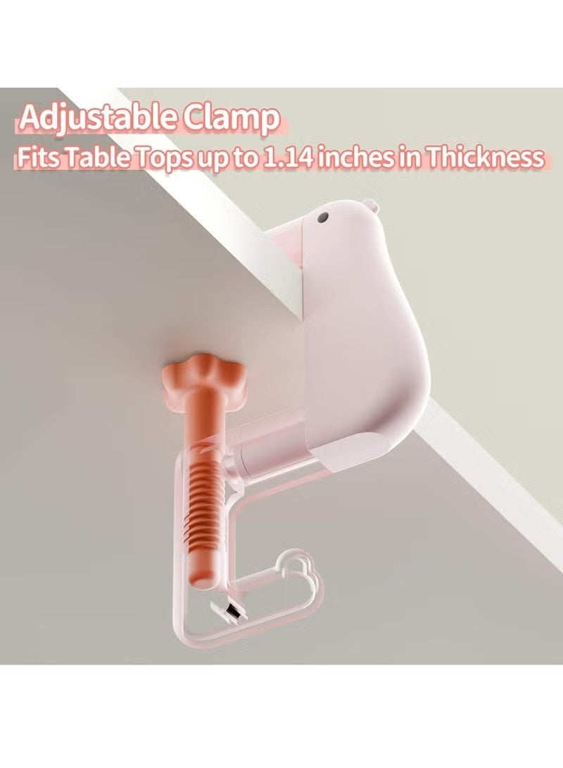 Purse Hook for Table, 3 Pack Foldable, Non-Slip Bag Hanger, Cute Bird Design Purse Holder for Desk, Table, Strong and Compact Desk Accessories (3 Colours) - Image 5