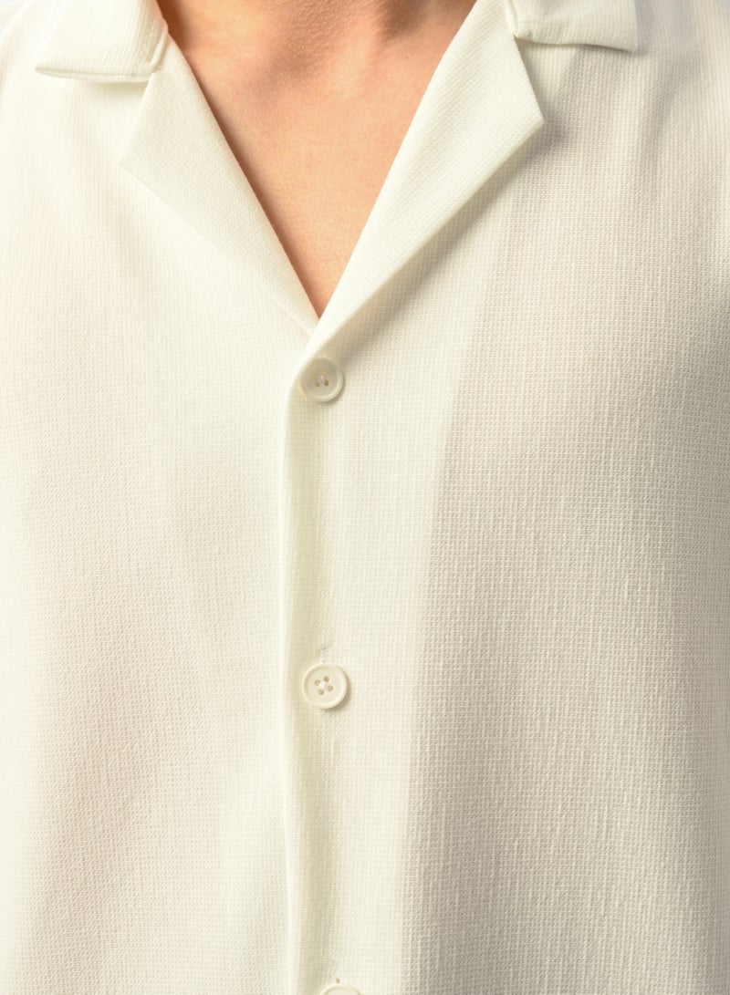 Marrakech Short Sleeves Casual Shirt for Men – White - Image 4
