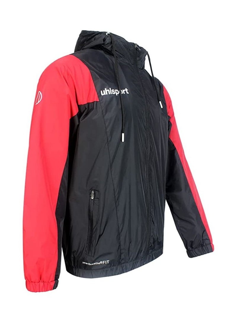 UHLSPORT uhlsport Rain Jacket Smart breathe® FIT Waterproof for all kinds of sports in cold and rainy weather Adjustable hat Elastic sleeves Two Zipped pockets on both sides - Image 2