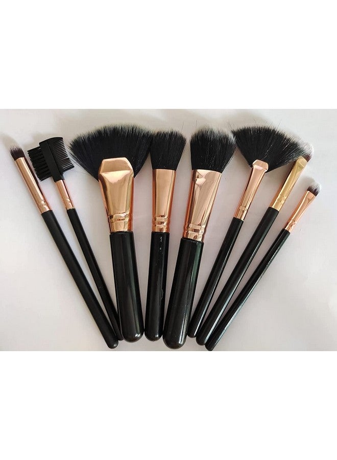 MOBDESK 8 Pcs Premium Foundation Face Powder Blush Eyeshadow Brush Makeup Kit With Blender Sponge And Cleaner - Brushes Set Set, Portable Eye Brushes, Brush, Small Fiber Hair Cosmetic Beautify Tool - Image 1