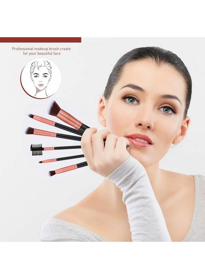 MOBDESK 8 Pcs Premium Foundation Face Powder Blush Eyeshadow Brush Makeup Kit With Blender Sponge And Cleaner - Brushes Set Set, Portable Eye Brushes, Brush, Small Fiber Hair Cosmetic Beautify Tool - Image 2