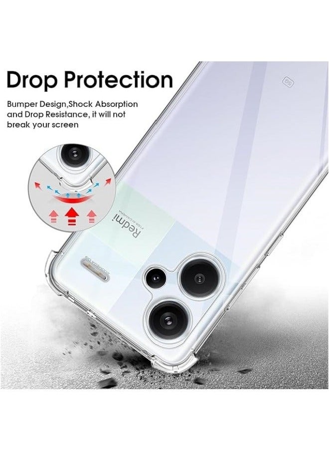 Generic - Case Compatible with Xiaomi Redmi Note 13 Pro Plus 5G Case, Transparent Soft TPU Slim Case, Anti-Shock, Scratch, Resistant Fingerprint Anti-Drop Protective Case - Image 1