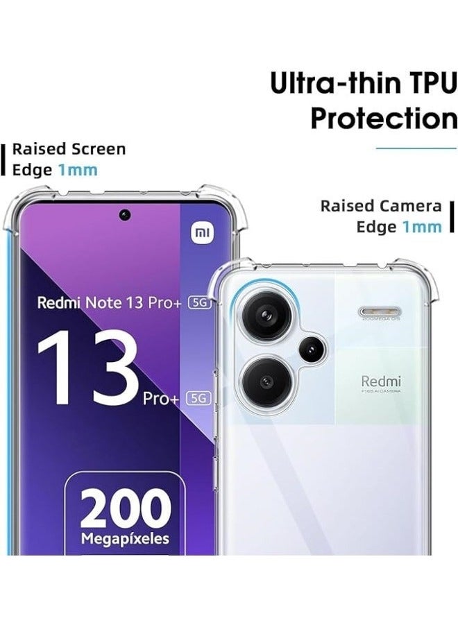 Generic - Case Compatible with Xiaomi Redmi Note 13 Pro Plus 5G Case, Transparent Soft TPU Slim Case, Anti-Shock, Scratch, Resistant Fingerprint Anti-Drop Protective Case - Image 1