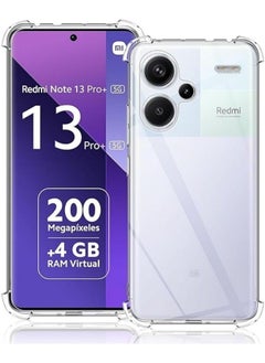 Generic Case Compatible with Xiaomi Redmi Note 13 Pro Plus 5G Case, Transparent Soft TPU Slim Case, Anti-Shock, Scratch, Resistant Fingerprint Anti-Drop Protective Case  - Image 1