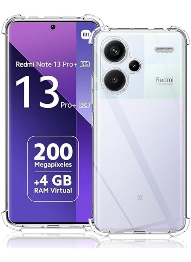 Generic - Case Compatible with Xiaomi Redmi Note 13 Pro Plus 5G Case, Transparent Soft TPU Slim Case, Anti-Shock, Scratch, Resistant Fingerprint Anti-Drop Protective Case - Image 1