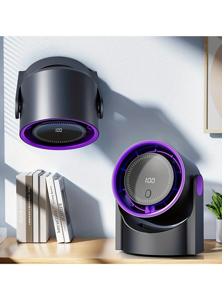 terrion Portable Bladeless Desk Fan with LED Display & Rechargeable Battery – Quiet, Adjustable Airflow, USB Powered – Ideal for Home, Office & Travel - Image 2