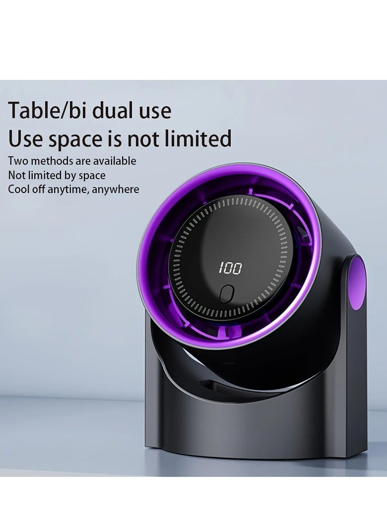 terrion Portable Bladeless Desk Fan with LED Display & Rechargeable Battery – Quiet, Adjustable Airflow, USB Powered – Ideal for Home, Office & Travel - Image 3