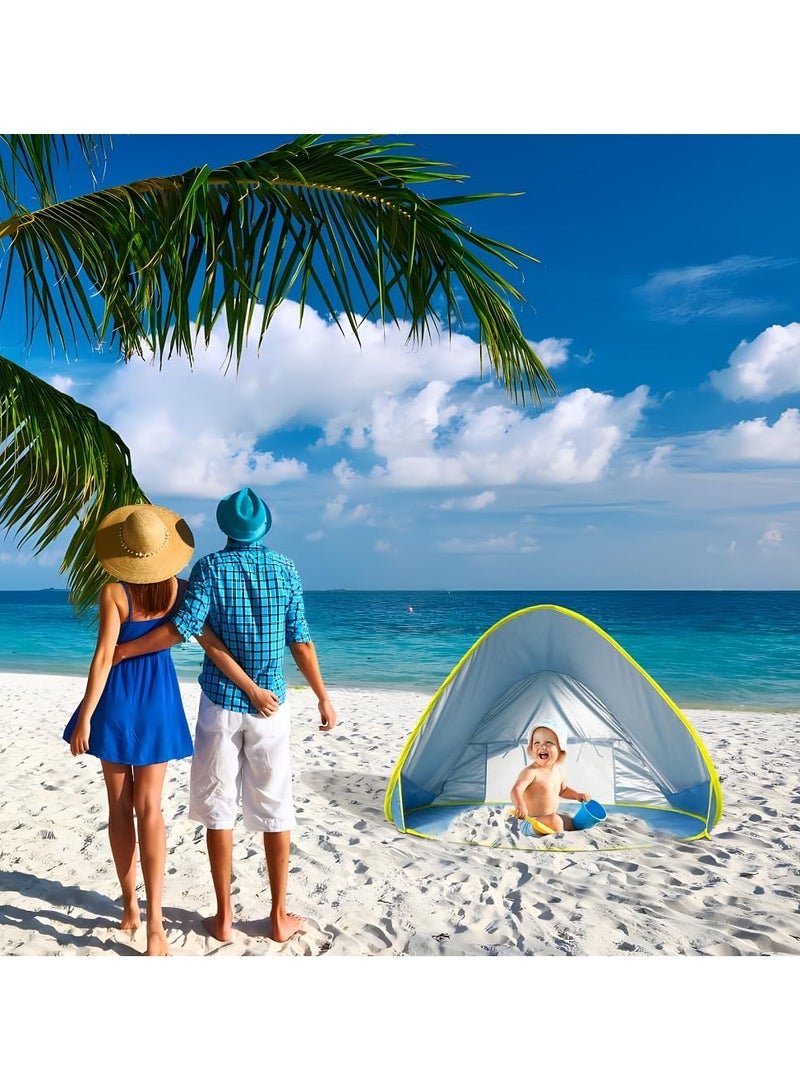 Baby Beach Tent, Baby Pool Tent, Pop Up Beach Tent Sun Shade for Beach, Portable Baby Travel Tent with Mini Pool, Indoor Outdoor Baby Play Tent, Portable UPF 50+ UV Protection Sun Shelters