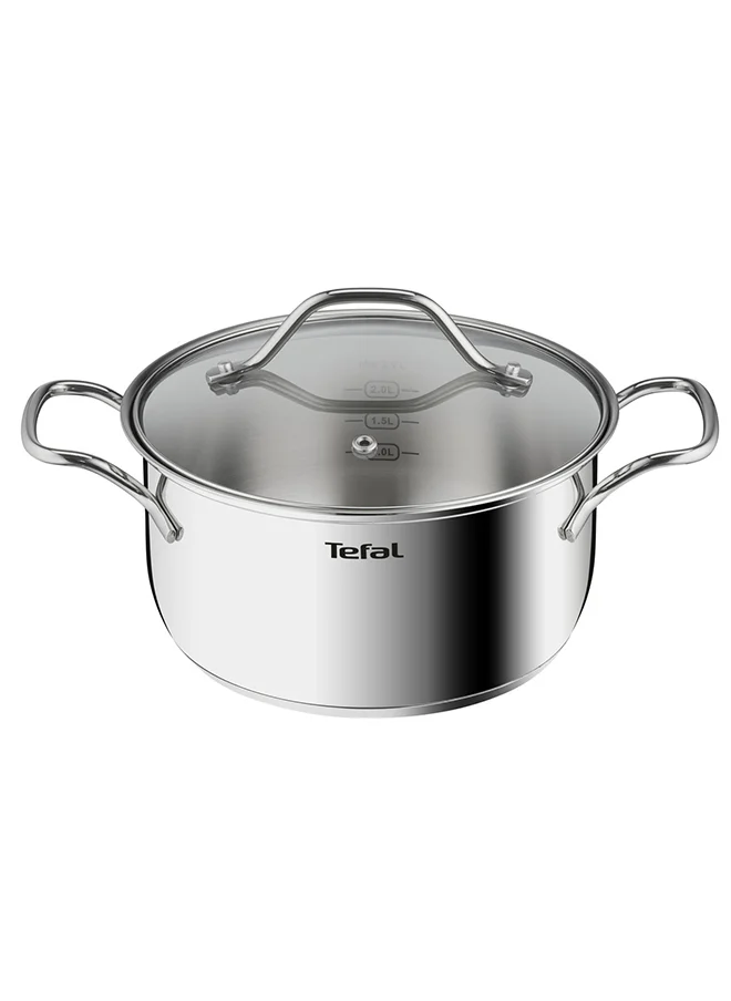 Tefal Intuition 20 cm Casserole, Premium Stainless Steel 18/10, 2.9 L, Induction, B8644474