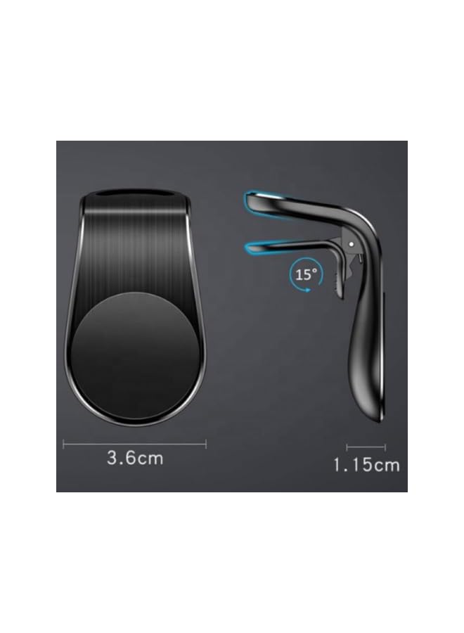 Green Tiger Magnetic Car Phone Holder, Car Air Vent Magnetic Mount Holder, Hands Free Universal Smart GPS Cell Phone Holder for Most Smartphone (Black) - Image 2