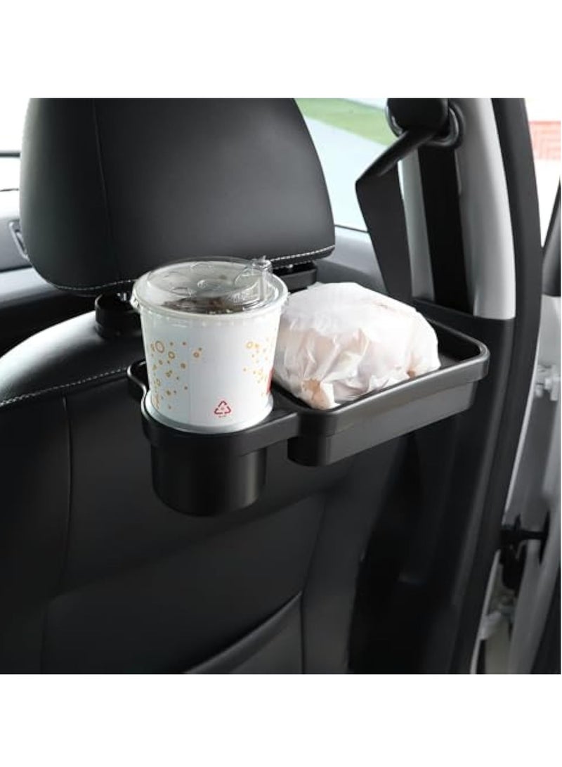 KASTWAVE Cup Holder Tray for Car, Car Headrest Backseat Cup Holder, Detachable Car Trays for Eating, Multifunctional Backseat Car Organizer, Car Back Seat Organizer Foldable Desing, Automotive Accessories - Image 5