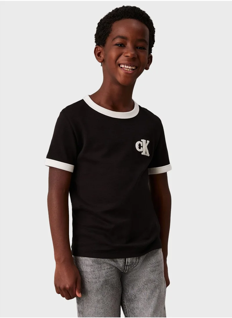 Calvin Klein Jeans Youth Ringer Mono T-Shirt