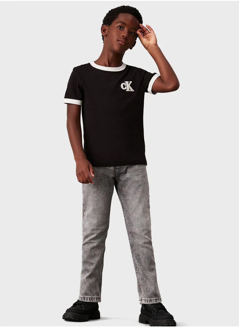 Calvin Klein Jeans Youth Ringer Mono T-Shirt