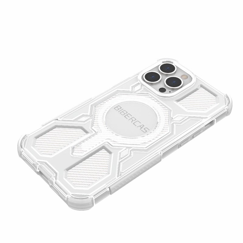 بيبركاس جراب هاتف مقاوم للصدمات من Magsafe Air Bag لهاتف Iphone 13 Pro Max شفاف اللون (أبيض) - Image 4