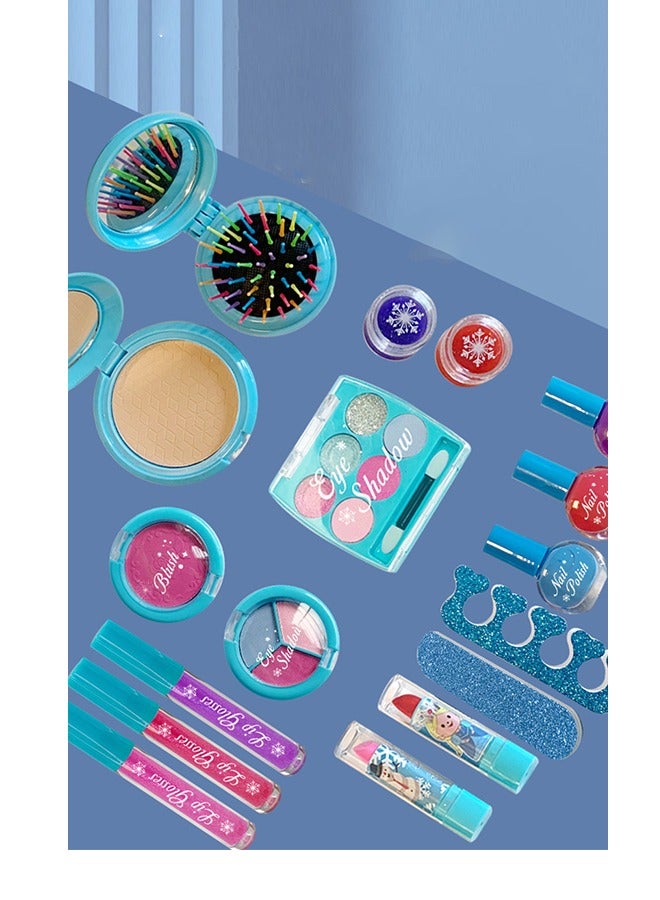 Girls purchasing products for children's makeup sets, Frozen makeup sets, genuine washable makeup sets for little girls, princesses learning to walk makeup, and birthday gifts for girls - Image 4