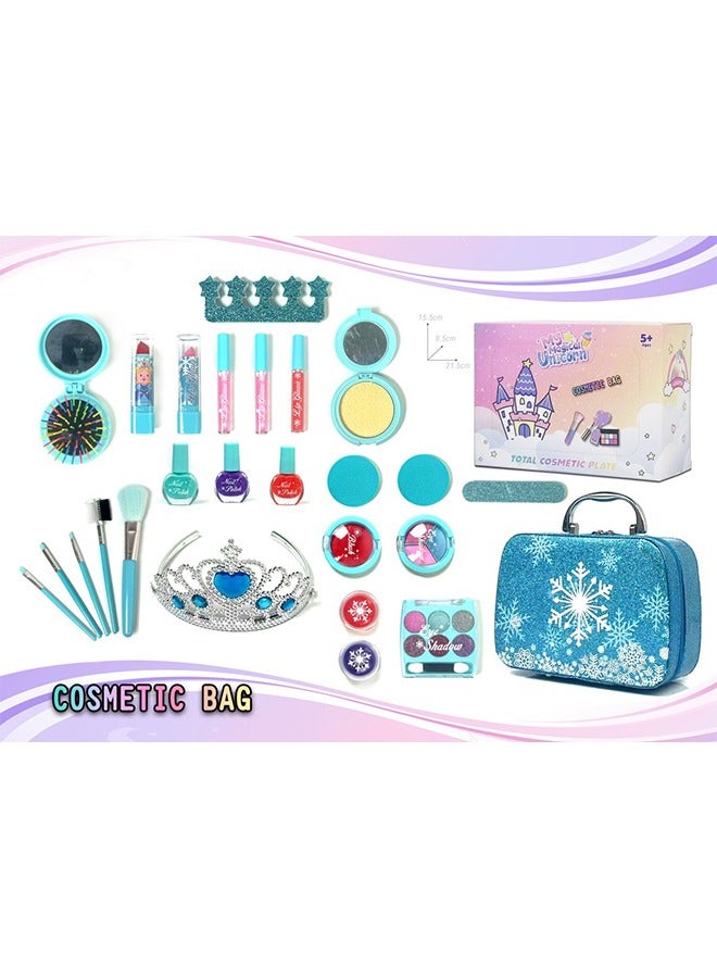 Girls purchasing products for children's makeup sets, Frozen makeup sets, genuine washable makeup sets for little girls, princesses learning to walk makeup, and birthday gifts for girls - Image 5
