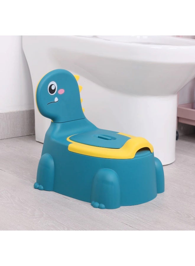 XUN Potty Toilet Potties Training Chair Baby Kids Boys Girls Toddler Dinosaur Urinal Pot Comfortable Children 1-6 Year Old Childrens Infant Toilets Toddlers Animal Pottie with Lid Back Pottys Trainer - Image 1