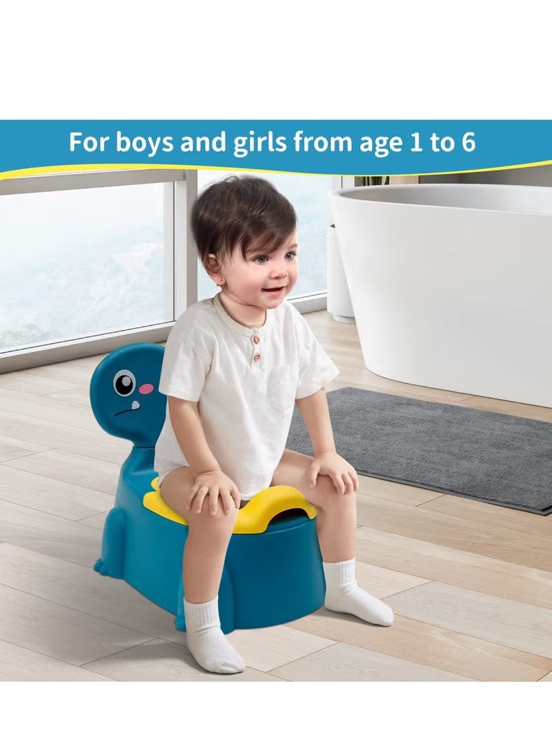 XUN Potty Toilet Potties Training Chair Baby Kids Boys Girls Toddler Dinosaur Urinal Pot Comfortable Children 1-6 Year Old Childrens Infant Toilets Toddlers Animal Pottie with Lid Back Pottys Trainer - Image 5