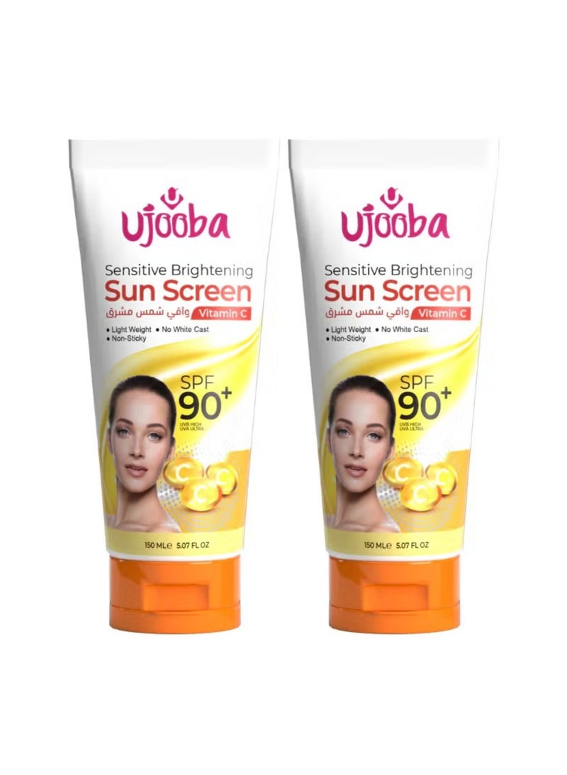 Ujooba Sun Screen Vitamin C Spf 90 150 ML - Pack of 2