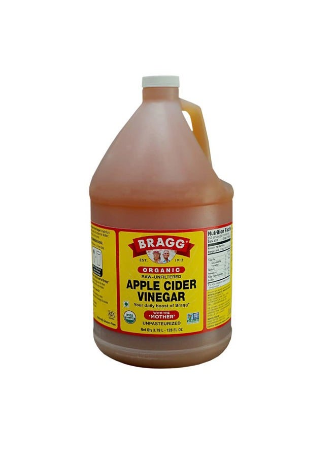 Bragg Organic Apple Cider Vinegar, Raw, Unfiltered, With The Mother, 128 oz - Image 1