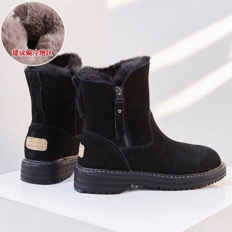 2024 Trendy Womens Short Snow Boots Black
