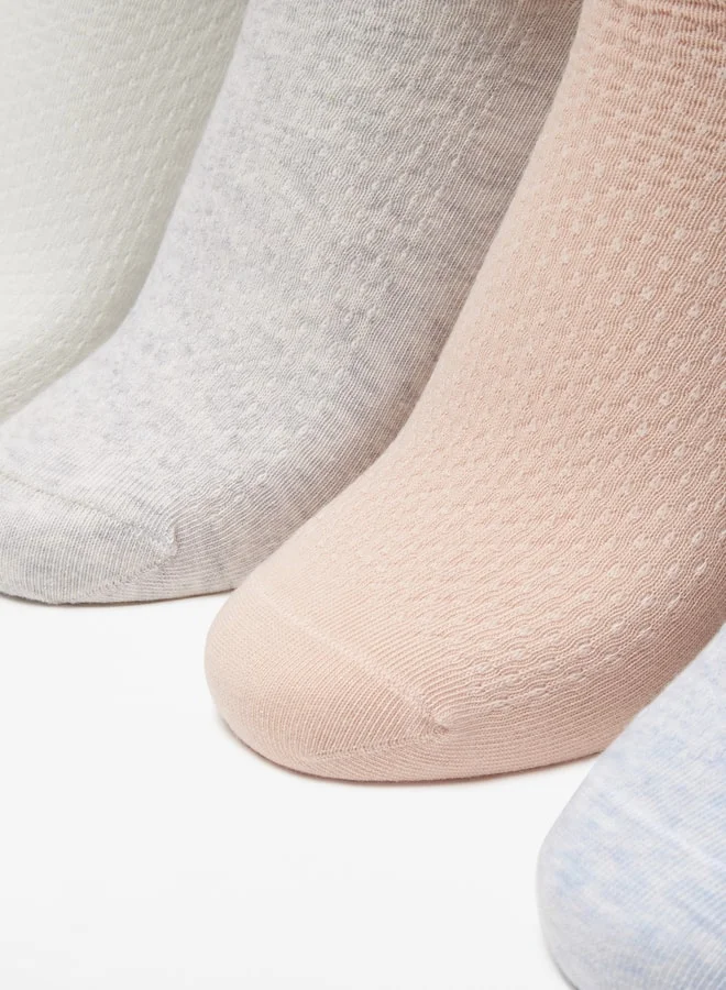 Celeste Textured Ankle Length Socks - Set of 7