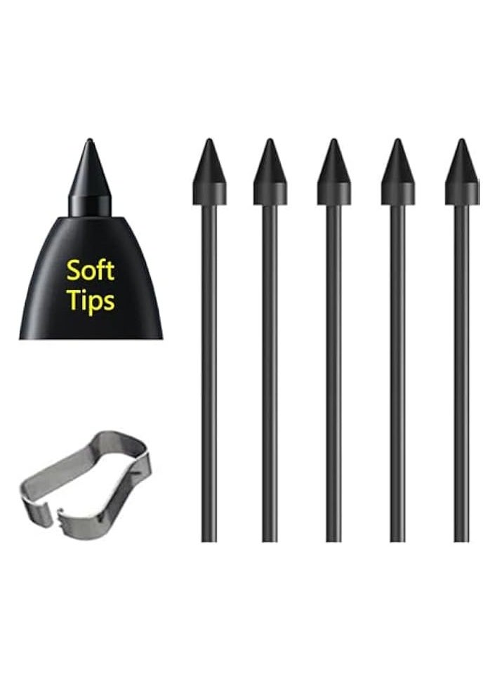 PROMASS S24 Ultra Pen Tips,Nibs Replacement for Galaxy Tab S8/S8+,S9/S9+/S9 Ultra/S9 FE All Verison Stylus S Pen Replacement Tips/Nibs+Tweezers (5Pcs Tips-Black)  - Image 1