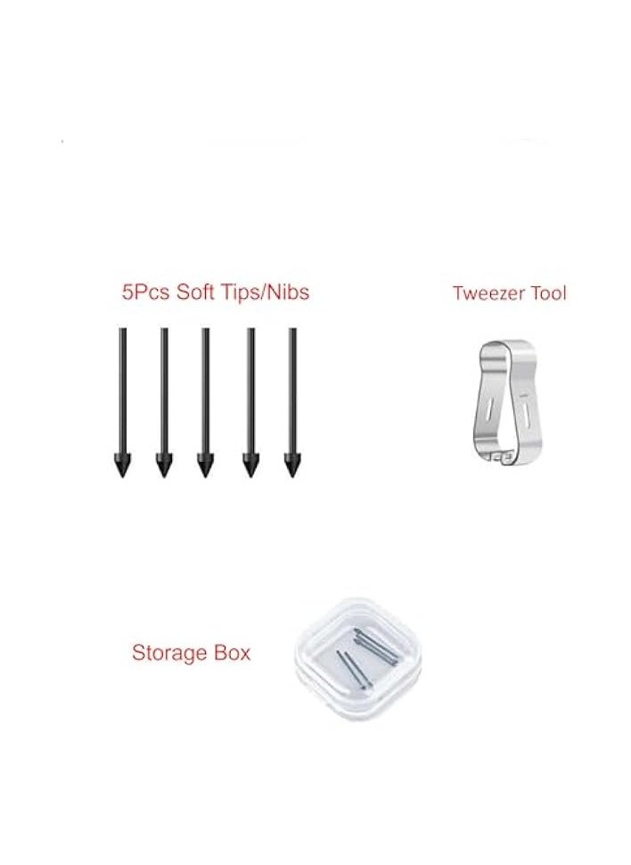 PROMASS S24 Ultra Pen Tips,Nibs Replacement for Galaxy Tab S8/S8+,S9/S9+/S9 Ultra/S9 FE All Verison Stylus S Pen Replacement Tips/Nibs+Tweezers (5Pcs Tips-Black)  - Image 5