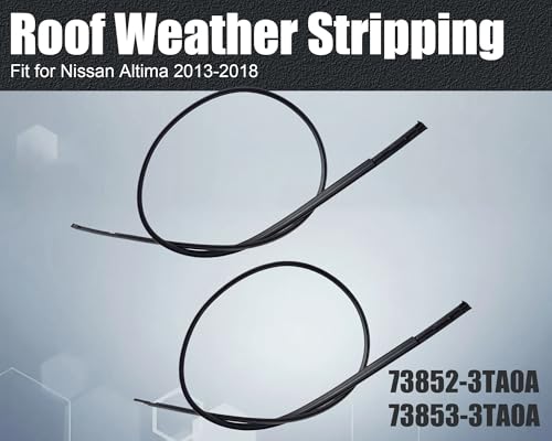 Swzld Roof Trim Molding Weather Stripping Fit for Nissan Altima 2013-2018, 73852-3TA0A 73853-3TA0A Roof Drip Molding Trim, Left & Right, 2Pcs Roof Molding Trim Weatherstrips - Image 2