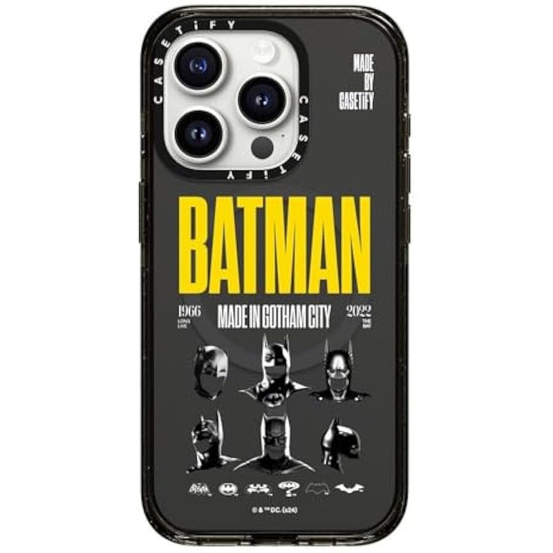 Casetify Impact iPhone 15 Pro Case 【Batman Co-Lab / 4X Military Grade Drop Tested / 8.2ft Drop Protection/Compatible with Magsafe】 - Made in Gotham City - Clear Black - Image 3