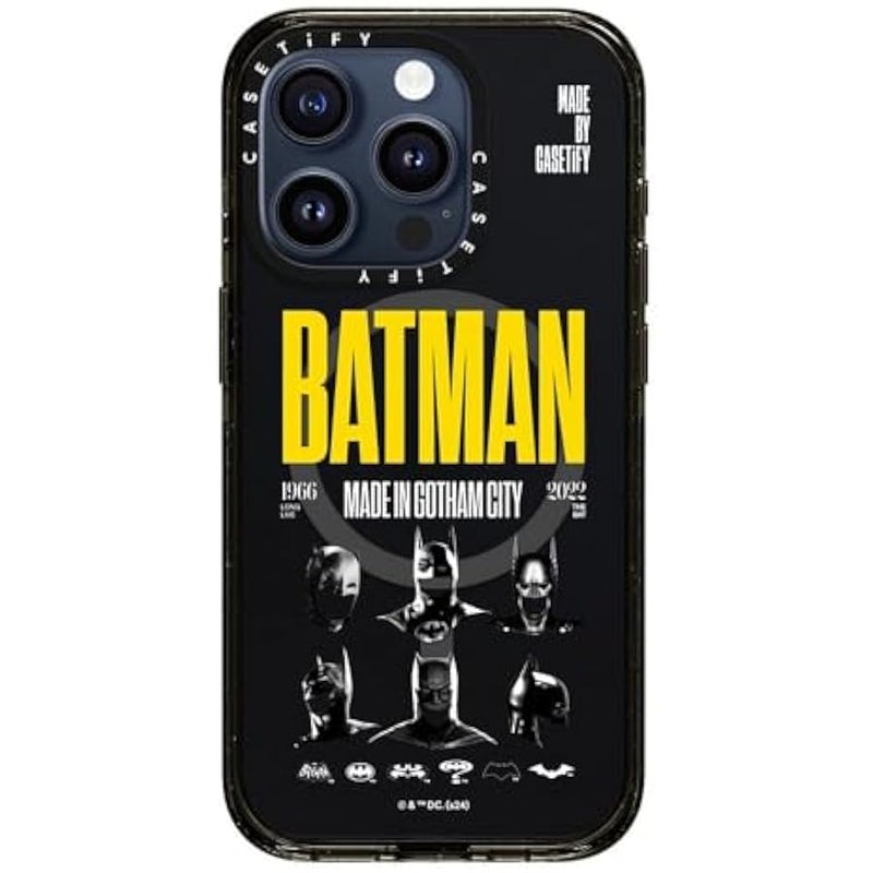 Casetify Impact iPhone 15 Pro Case 【Batman Co-Lab / 4X Military Grade Drop Tested / 8.2ft Drop Protection/Compatible with Magsafe】 - Made in Gotham City - Clear Black - Image 2