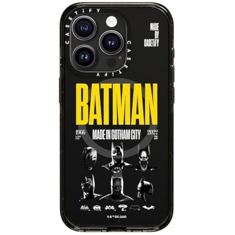 Casetify Impact iPhone 15 Pro Case 【Batman Co-Lab / 4X Military Grade Drop Tested / 8.2ft Drop Protection/Compatible with Magsafe】 - Made in Gotham City - Clear Black - Image 4