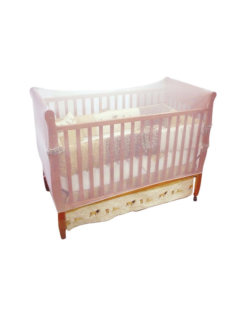 إي سي في في سرير أطفال عالمي مع ناموسية، لون أبيض - Image 2