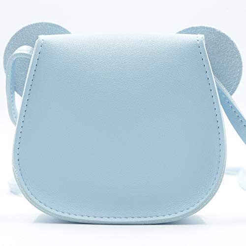 HXQ Little Mouse Ear Bow Crossbody Purse,PU Shoulder Handbag for Kids Girls Toddlers(Blue) - Image 4
