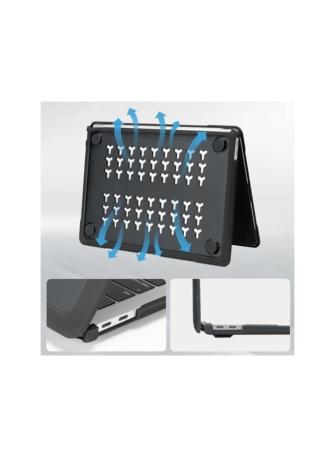 Mosiso Compatible with MacBook Air 13 inch Case 2022, 2021-2018 Release A2337 M1 A2179 A1932 Touch ID, Soft TPU Bumper Anti-Cracking & Anti-Fingerprint Plastic Hard Shell&Keyboard Cover, Black - Image 4