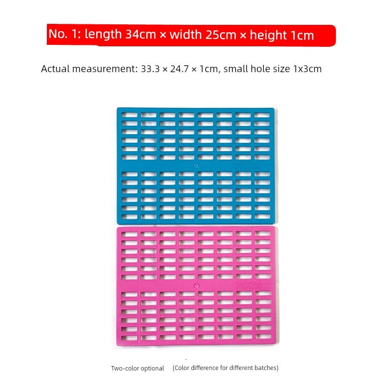 Dog cage mat Plastic floor mat Grid leaking board Pet cage mat Cat dog rabbit anti-slip mat Pad insulation - Image 3