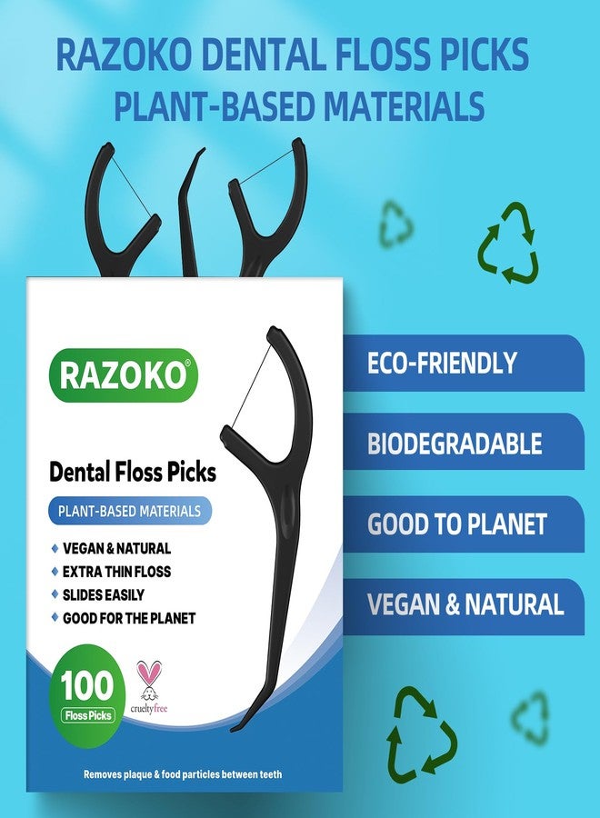 RAZOKO Biodegradable Dental Floss Picks - Easy Glide for Fresh Breath and Healthy Gums - Image 2