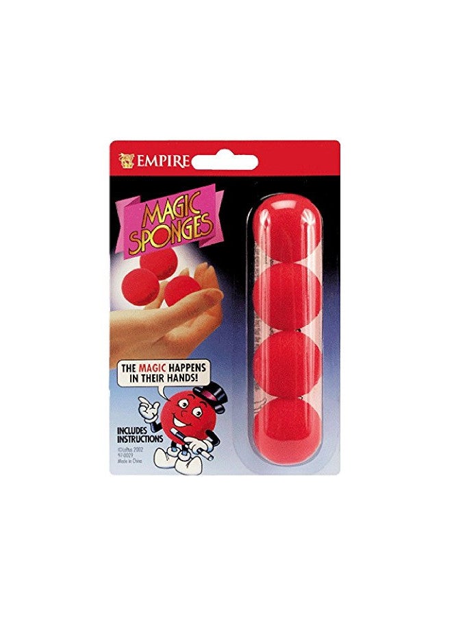 Loftus Red Magic Sponge Ball Set, 1 1/4 inch Balls with Instructions - Image 1