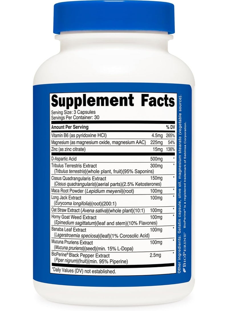 Nutricost Testosterone Support Complex 1800mg Per Serving 90 Capsules 30 Servings - Image 2