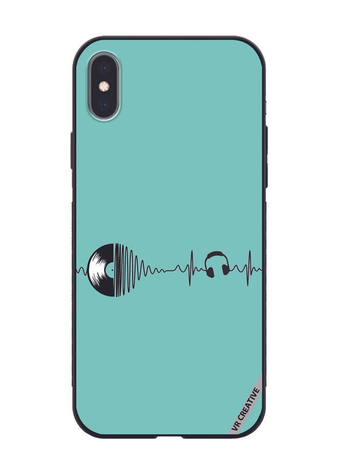 VR CREATIVE Protective Case Cover For Apple iPhone X/XS Music Beats Design Multicolour - Image 1