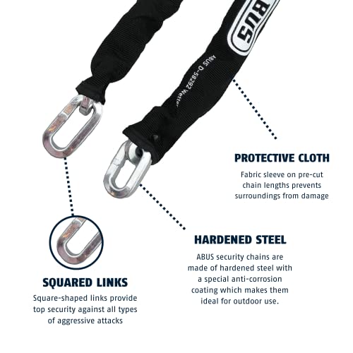 ABUS Hardened Steel 8KS 6 Foot x 5/16" Thick Square Security Chain for Bikes, Containers, Trailers, ATV's, Motorcycles and Personal/Industrial Property - Image 3