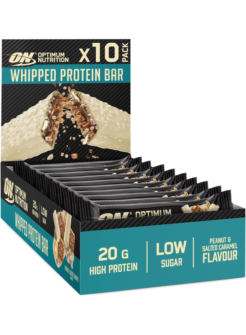 ON Whipped Protein Bar 10x60g White Chocolate Salted Caramel & Peanut - Image 1