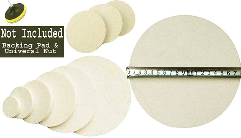 DIY Crafts DIY Crafts 5x, 4"inch Density Felt Pad Only, Density Felt Pad Only For Your Kit Polishing Drill Buffing Felt Pads Waxing Sealing Glaze Finishing Glass Scra (5x, 4"inch Density Felt Pad Only)  - Image 5