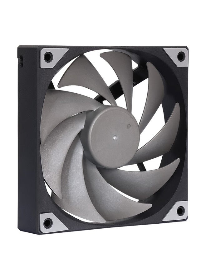 Sama Pingtouge V1 Performance Edition Black Matte 12cm Case Cooling Fan, 9 Blades, High Airflow, Hydraulic Bearing, Pwm Speed Control, Small 4-pin Multi-fan Series Connection - Image 2